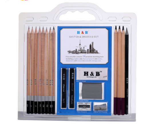 18pcs Art Drawing Pencils Coloring Pencils Art Drawing Supplies