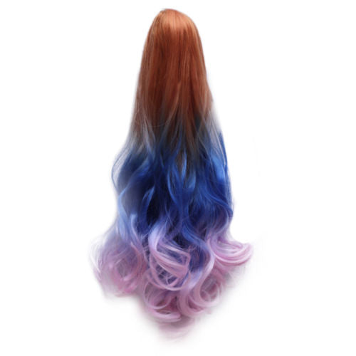 22inch 56*10cm  Claw clip LUXURY Gradient WAVY Wig Hair cap COSPLAY costume