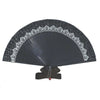 Abanico Plegable Puro Manual Seda con Caja Azul Oscuro