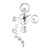 Acrylic Wall Clock Home Decoration Mirror Living Room   silver