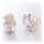 Fresh Earrings 18K Gold Platinum Galvanized   white