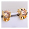 18K Gold Glavanized Austrian Zircon Earrings  yellow