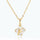 Necklace Lucky Clover 18K Gold Platinum Zircon Pendant  yellow