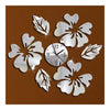 Decoration Flos Hibisci Wall Clock Creative   silver