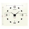 DIY Wall Clock Acrylic Sticking Super Large Size Living Room Creative   silver