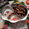 Extra-thick stainless steel sun two-flavor hot pot eight-angle hot pot size 34