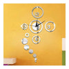 Acrylic Wall Clock Home Decoration Mirror Living Room   silver