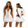 Halloween Garment White Cute Angel with Wings Costume