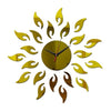 Acrílico Girasol Espejo Cuarto de Estar Reloj de Pared Dorado