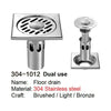 Choisissez 304-1012 Double Usage Acier Inoxydable 304 Drain de Sol Prince Fox