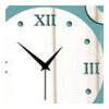 Wall Clock Sticking Decoration Circle  silver