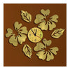 Decoration Flos Hibisci Wall Clock Creative   golden