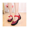 Old Beijing Cloth Shoes National Style Woman Shoes Cowhells Sole Slipsole Phoeni