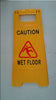 Caution Wet Floor Double Side Sign Warning Board Bright Yellow Plastic 24"