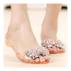 Manual Beands Transparent Jelly Shoes Beach Bowknot Peep-toe Sandals Summer