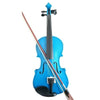 Student Akustische Violine Voll 3/4 Ahorn Fichte mit Etui Schleife Harz Blau