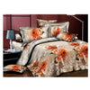 3D Flower Bed Quilt/Duvet Sheet Cover 4PC Set Cotton Sanded 027