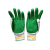 one pair Work Universal Protection Cotton Yarn Glue Thick Gloves 25cm  green