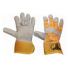 one pair Mig Welding WELDERS Work Soft Cowhide Leather Gloves 25cm Yellow