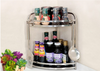 Nonslip 2-Tier Corner Cabinet Organizers  Kitchen Spice Condiment Shelf Rack