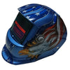 Best Welding Helmet in Brilliant Blue Color with Stylish Eagle Jaw Graphics