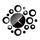 Wall Clock Sticking Decoration Circle   black