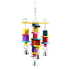 Oiseau Animal Jouet Perroquet à Pression en Bois Cloches Balance Échelle