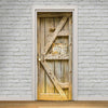 New 3D DIY PVC Waterproof  Door Wall Sticker Wooden Door qd020