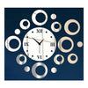 Wall Clock Sticking Decoration Circle  silver