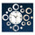Wall Clock Sticking Decoration Circle  silver