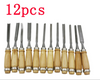 12pcs Professional 8'' Wood Carving Chisel Gouge Set Lathe Woodworking Tools