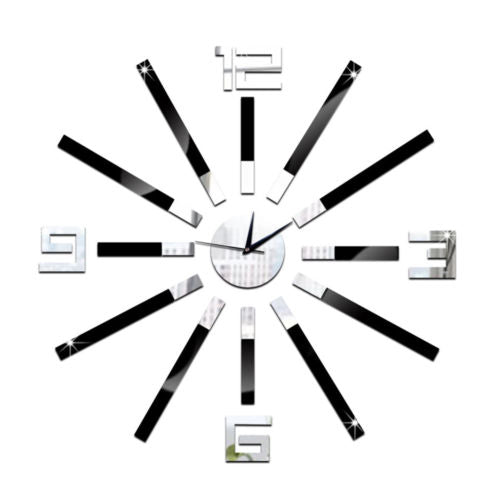 Creative Home Decoration Silent DIY Mirror Wall Clock
