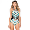 Sexy Aztec Print Hollow Back Monokini Bikini Swimsuit Swimwear Bathing Beach