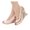 Casual Comfortable Slipsole Peep-toe Sandals Buckle Patent Leather  High Heel