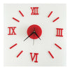 Roman Digit Acrylic Wall Clock Decoration    red acrylic