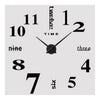 Creative Horloge Murale Simple Silencieux Diy Miroir Noir