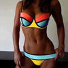 NEOPRENE Colorful T-back Bikini Swimwear Swimsuit Bathing Suit  blue