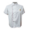 Short Sleeve Kitchen Cooker Working Uniform Chef Waiter Waitress Coat Jacket