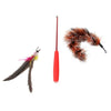 Cat Toy Luxury Tease Stick Colorful Feather