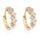 18K Gold Galvanized White Zircon Earrings