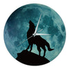 Noctilucent Wolf Simple Wall Clock