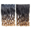 24" 5 clips cards Gradient Ramp Hair Extension Curly waves 60 x 25 cm