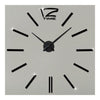 Wall Clock 3D Acrylic Sticking Super Large Size Living Room   black