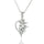 Flower Pendant 18K Gold Platinum Galvanization Austrian Zircon   white
