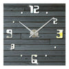 Super Große Acryl Wanduhr Diy Spiegel Ziffer Silber