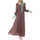 Muslim Chiffon Long Dress Sunday Clothes polyester (dacron) Twany Robe