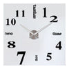 Creative Wall Clock Simple Silent DIY Mirror    black with silver hand