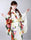 Vintage Retro LuxuriousJapanese Garment Kimono Cosplay Costume Yukata Gown white