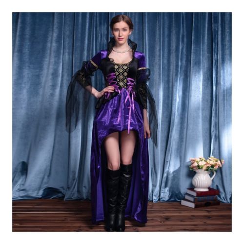 Purple Halloween Queen Sexy Uniform Coustumes