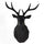 Large Size Plastic Deer Head Wall Hanging Decoration black